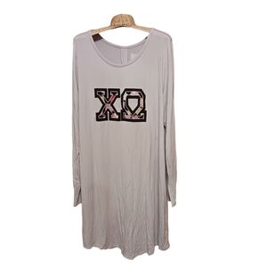 Gilligan & O'Malley Lavender XO Long sleeved nightgown Ladies Large Comfy